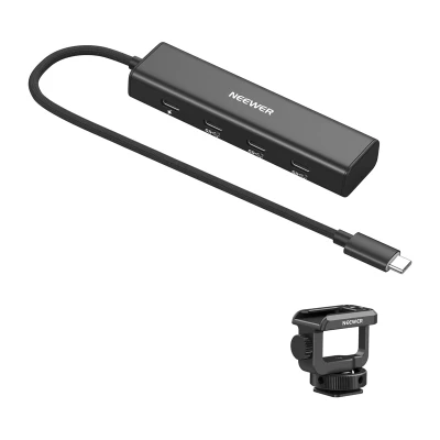 Neewer PS020E 4-in-1 černý rozbočovač USB-C se 4 porty