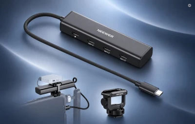Neewer PS020E 4-in-1 černý rozbočovač USB-C se 4 porty