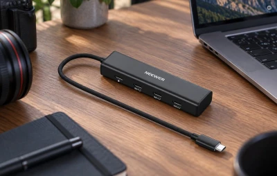 Neewer PS020E 4-in-1 černý rozbočovač USB-C se 4 porty