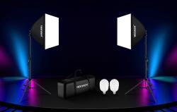 Neewer Sada NK800 dva softboxy + žárovky RGB 24W 2700-6500K + stativy + stínítka