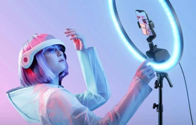 Neewer SRP18C 48 cm kulaté RGB LED selfie světlo pro mobilní telefony
