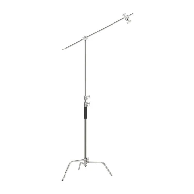 Neewer SC320 stříbrný 320 cm nerezový C-stativ s výsuvným ramenem