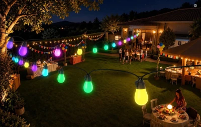 Neewer NR01 RGB teplá bílá 45 m IP65 venkovní světelná řetězová dekorace