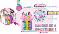 Nehtové dětské studio Jednorožec set s Pop It kabelkou a doplňky v krabici
