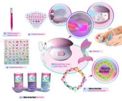 Nehtové studio velká dětská sada se slupovacími laky a UV lampou USB