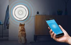 Neo Chytrá poplašná siréna WiFi NAS-AB02WT s čidlem vlhkosti a teploty TUYA