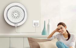 Neo Chytrá poplašná siréna WiFi NAS-AB02WT s čidlem vlhkosti a teploty TUYA