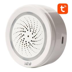 Neo Chytrá poplašná siréna WiFi NAS-AB02WT s čidlem vlhkosti a teploty TUYA