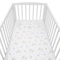 New Baby Bavlněný set do postýlky s výplní Husičky 90x120cm