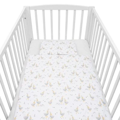New Baby Bavlnený set do postieľky s výplňou Husličky 90x120cm