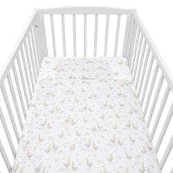 New Baby Bavlněný set do postýlky s výplní Husičky 90x120cm