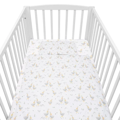 New Baby Bavlnený set do postieľky s výplňou Husličky 90x120cm