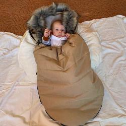 NEW BABY Dětský fusák s kožíškem