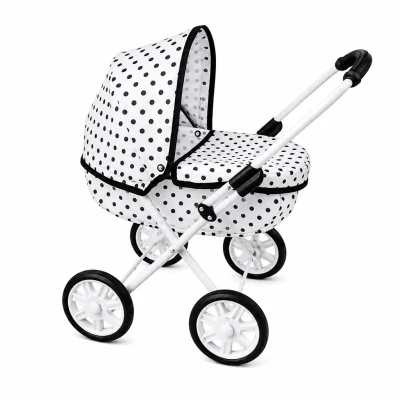 NEW BABY Dětský kočárek pro panenky 2v1 Monika červený