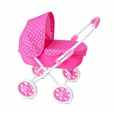 NEW BABY Dětský kočárek pro panenky 2v1 Monika červený