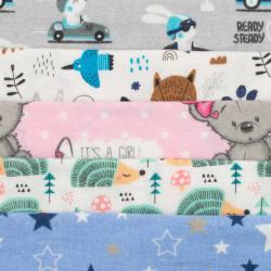 New Baby Flanelové pleny s potiskem 70x80 cm 10 ks