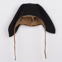 New Baby Kojenecká bavlněná čepička s oušky Favorite hnědá