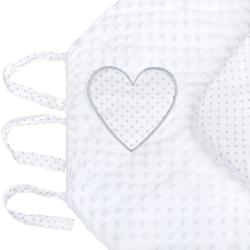New Baby Luxusní šněrovací zavinovačka z Minky bílá 75x75 cm