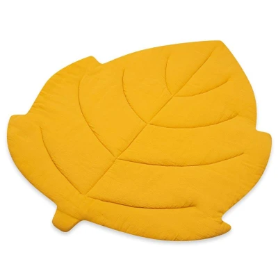 NEW BABY Mušelínová hrací deka Leaf mustard NEW BABY Mušelínová hrací deka Leaf mustard