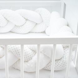 New Baby Ochranný mantinel do postýlky cop Minka a Puntík šedý