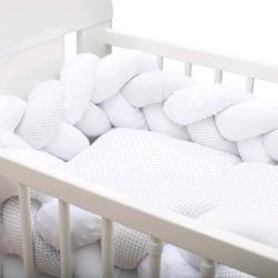 New Baby Ochranný mantinel do postýlky cop Minka a Puntík šedý
