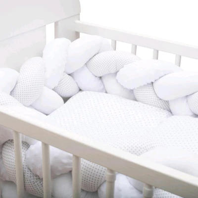 New Baby Ochranný mantinel do postýlky cop Minka a Puntík šedý