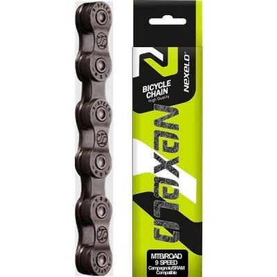 Nexelo 9 Rychlostí šedý 116ČL BOX řetěz Nexelo 9 Rychlostí šedý 116ČL BOX řetěz