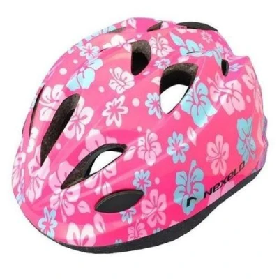 Nexelo Funny Růžová Květy S 48 - 52 cm - S přilba Nexelo Funny Růžová Květy S 48 - 52 cm - S přilba
