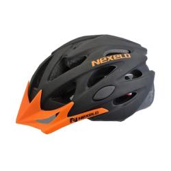 Nexelo Straight černo-oranžová matná cyklistická přilba