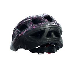 Nexelo VIA Shiny Růžovo-černá Květy dětská přilba