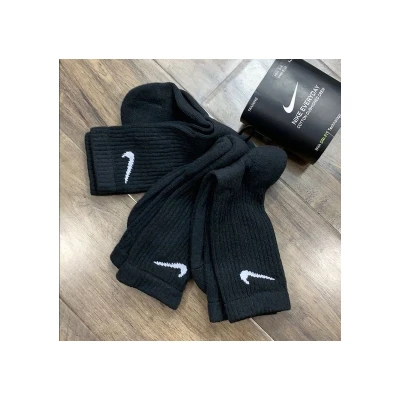 Nike 3 PACK-Everyday Cushion Crew-BLACK ponožky