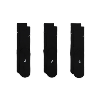 Nike 3 PACK-Jordan Everyday Crew Socks (3 pairs) black/black/black ponožky