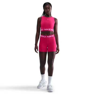 Nike Pro DF CROP TANK RUSH PINK/WHITE dámské tréninkové tričko