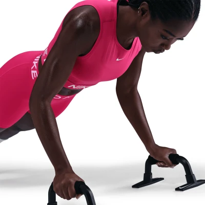 Nike Pro DF CROP TANK RUSH PINK/WHITE dámské tréninkové tričko