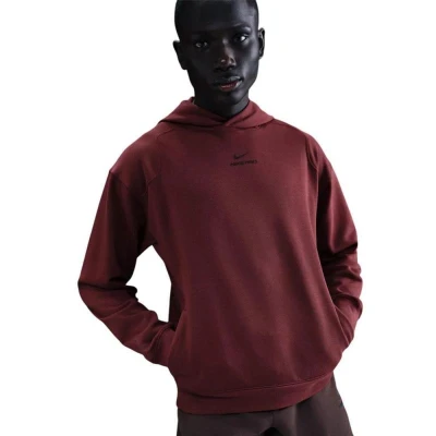 Nike Pro M NP DF NPT MIDLAYER HOODIE DARK TEAM RED/BLACK pánská mikina