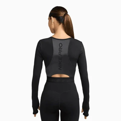 Nike Pro W NP DF LS TOP GG SHINE BLACK/ANTHRACITE/WHITE dámské tričko
