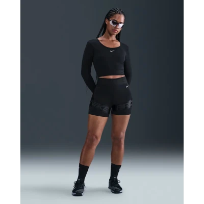 Nike Pro W NP DF LS TOP GG SHINE BLACK/ANTHRACITE/WHITE dámské tričko