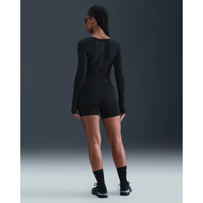Nike Pro W NP DF LS TOP GG SHINE BLACK/ANTHRACITE/WHITE dámské tričko