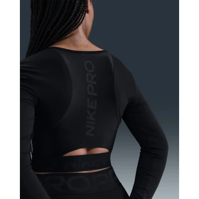 Nike Pro W NP DF LS TOP GG SHINE BLACK/ANTHRACITE/WHITE dámské tričko