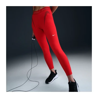 Nike Pro W NP DF MR 7/8 TIGHT TT GRX-657-Red dámské legíny