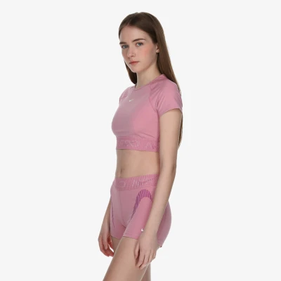 Nike Pro W NP DF SS CROP TOP TT GX-699-Pink dámské tréninkové tričko
