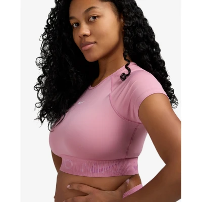 Nike Pro W NP DF SS CROP TOP TT GX-699-Pink dámské tréninkové tričko