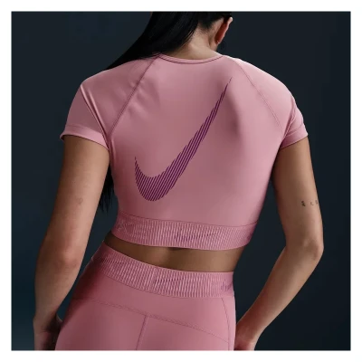 Nike Pro W NP DF SS CROP TOP TT GX-699-Pink dámské tréninkové tričko