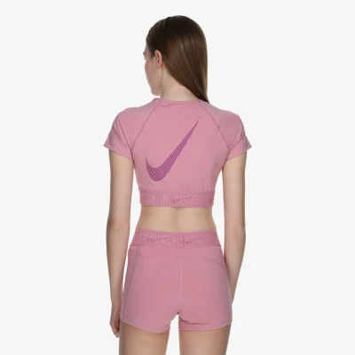 Nike Pro W NP DF SS CROP TOP TT GX-699-Pink dámské tréninkové tričko
