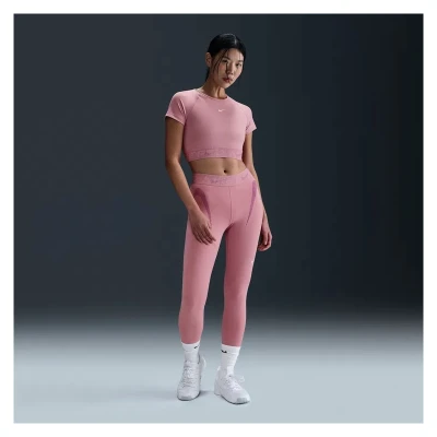 Nike Pro W NP DF SS CROP TOP TT GX-699-Pink dámské tréninkové tričko