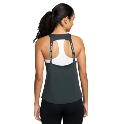 Nike Pro W NP DF TANK ELASTIKA SEAWEED/WHITE dámské tréninkové tílko