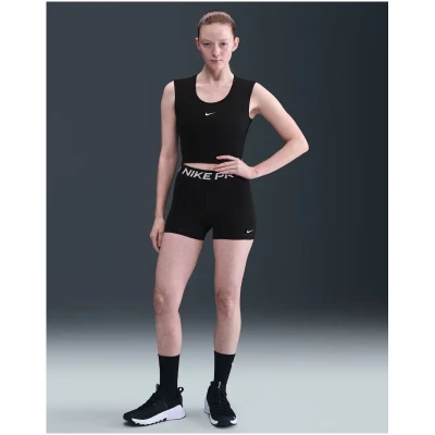 Nike Pro W NP TANK GG GRX BLACK/WHITE dámské tréninkové tričko