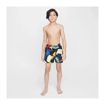 Nike Swim TOSSED FLAGS 4 inch BLACK-BLACK chlapecké plavky