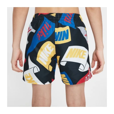 Nike Swim TOSSED FLAGS 4 inch BLACK-BLACK chlapecké plavky