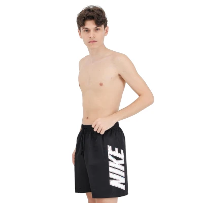Nike Swim VOLLEY SHORT BLACK-BLACK pánské plavky